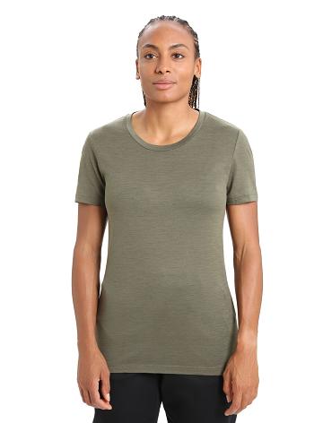 Dámské Tričko Icebreaker Merino Tech Lite II Krátké Sleeve Olivy Zelené | CZ 1369NWYB